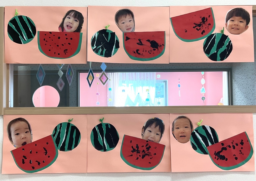 7月の壁面（みずいろ組）