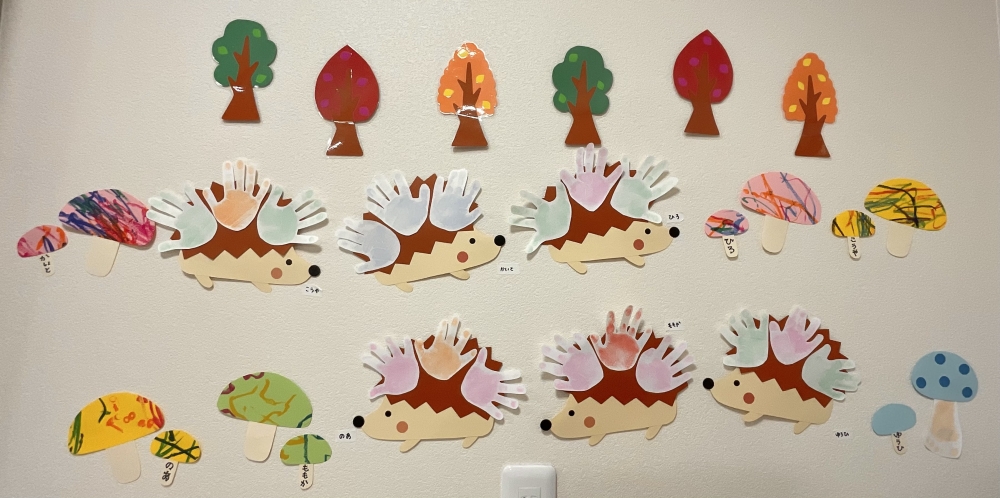 11月の壁面（ぴんく組）