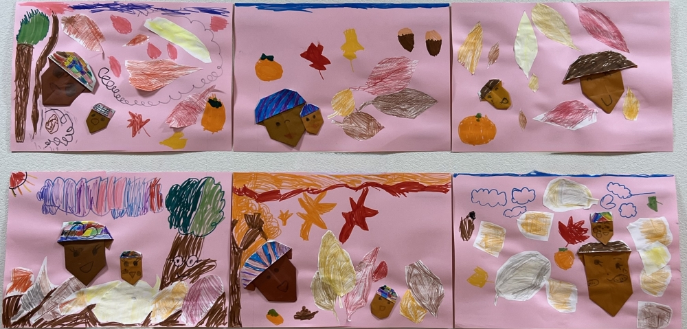 11月の壁面（あお組）